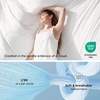 image:imageBedsure Cooling Blankets for Hot Sleepers  Cooling Comforter Lightweight Cold Summer Blanket for Night Sweats Ice Breathable Comforter for Couch Grey 50x60 InchesWhite