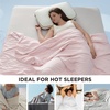 image:imageBedsure Cooling Blankets for Hot Sleepers  Cooling Comforter Lightweight Cold Summer Blanket for Night Sweats Ice Breathable Comforter for Couch Grey 50x60 InchesPink