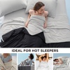 image:imageBedsure Cooling Blankets for Hot Sleepers  Cooling Comforter Lightweight Cold Summer Blanket for Night Sweats Ice Breathable Comforter for Couch Grey 50x60 InchesBlack and Grey