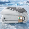 image:imageBedsure Cooling Blankets for Hot Sleepers Grey 90x90 amp Cooling Waffle Blanket Dark Grey 104x90