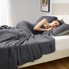 image:imageBedsure Cooling Blankets for Hot Sleepers Grey 90x90 amp Cooling Waffle Blanket Dark Grey 104x90