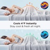 image:imageBedsure Cooling Comforter Bundle Cooling Pillow Cases for Hot Sleepers with DualSided Cool Tech 2 Pack HA amp Ceramides Infused Silky Cooling Pillowcases Soft for Skin amp Hair Grey Queen Size