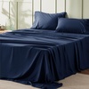 image:imageBedsure Cooling Pillow Cases King Bundle California King Size Sheets Set Navy