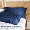 image:imageBedsure Cooling Pillow Cases King Bundle California King Size Sheets Set Navy