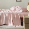 image:imageBedsure Cooling Sheets Set Bundle Cooling Pillow Case Rayon Made from Bamboo Queen Sheet Set Hotel Luxury Silky Soft Breathable Bedding Sheets amp Pillowcases