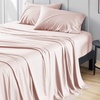 image:imageBedsure Cooling Sheets Set Bundle Cooling Pillow Case Rayon Made from Bamboo Queen Sheet Set Hotel Luxury Silky Soft Breathable Bedding Sheets amp Pillowcases