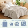 image:imageBedsure Dark Green Cooling Blanket and Beige Linen Waffle Blanket 90x90 Inches