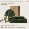 image:imageBedsure GOTS Organic Cotton Queen Duvet Cover Set Pure White 90 x 90  for Sensitive Skin8 Interior Ties Keep Insert Secure Hidden Zipper Breathable Comfort in Ivory with 2 Pillow ShamsOlive Green No Comforter