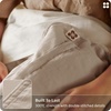 image:imageBedsure GOTS Organic Cotton Queen Duvet Cover Set Pure White 90 x 90  for Sensitive Skin8 Interior Ties Keep Insert Secure Hidden Zipper Breathable Comfort in Ivory with 2 Pillow ShamsHeathered Taupe No Comforter