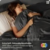 image:imageBedsure GOTS Organic Cotton Queen Duvet Cover Set Pure White 90 x 90  for Sensitive Skin8 Interior Ties Keep Insert Secure Hidden Zipper Breathable Comfort in Ivory with 2 Pillow ShamsDark Gray No Comforter