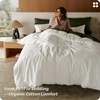image:imageBedsure GOTS Organic Cotton Queen Duvet Cover Set Pure White 90 x 90  for Sensitive Skin8 Interior Ties Keep Insert Secure Hidden Zipper Breathable Comfort in Ivory with 2 Pillow ShamsPure White No Comforter