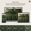 image:imageBedsure GOTS Organic Cotton Queen Duvet Cover Set Pure White 90 x 90  for Sensitive Skin8 Interior Ties Keep Insert Secure Hidden Zipper Breathable Comfort in Ivory with 2 Pillow ShamsOlive Green No Comforter