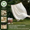 image:imageBedsure GOTS Organic Cotton Queen Duvet Cover Set Pure White 90 x 90  for Sensitive Skin8 Interior Ties Keep Insert Secure Hidden Zipper Breathable Comfort in Ivory with 2 Pillow ShamsIvory No Comforter