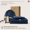 image:imageBedsure GOTS Organic Cotton Queen Duvet Cover Set Pure White 90 x 90  for Sensitive Skin8 Interior Ties Keep Insert Secure Hidden Zipper Breathable Comfort in Ivory with 2 Pillow ShamsNavy Blue No Comforter