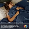 image:imageBedsure GOTS Organic Cotton Queen Duvet Cover Set Pure White 90 x 90  for Sensitive Skin8 Interior Ties Keep Insert Secure Hidden Zipper Breathable Comfort in Ivory with 2 Pillow ShamsNavy Blue No Comforter