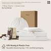 image:imageBedsure GOTS Organic Cotton Queen Duvet Cover Set Pure White 90 x 90  for Sensitive Skin8 Interior Ties Keep Insert Secure Hidden Zipper Breathable Comfort in Ivory with 2 Pillow ShamsPure White No Comforter