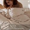 image:imageBedsure GOTS Organic Cotton Queen Duvet Cover Set Pure White 90 x 90  for Sensitive Skin8 Interior Ties Keep Insert Secure Hidden Zipper Breathable Comfort in Ivory with 2 Pillow ShamsLinen No Comforter