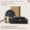 image:imageBedsure GOTS Organic Cotton Queen Duvet Cover Set Pure White 90 x 90  for Sensitive Skin8 Interior Ties Keep Insert Secure Hidden Zipper Breathable Comfort in Ivory with 2 Pillow ShamsDark Gray No Comforter