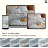 image:imageBedsure PureWoven 100 Washed Cotton Duvet Cover Set Queen Size 3PC  Linen Like Texture Percale Breathable Bedding Set for All Seasons Zipper Closure 8 Corner Ties Charcoal 90 X 9021  Pastel Blue No Comforter