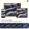 image:imageBedsure PureWoven 100 Washed Cotton Duvet Cover Set Queen Size 3PC  Linen Like Texture Percale Breathable Bedding Set for All Seasons Zipper Closure 8 Corner Ties Charcoal 90 X 9023  Navy No Comforter