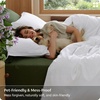 image:imageBedsure PureWoven 100 Washed Cotton Duvet Cover Set Queen Size 3PC  Linen Like Texture Percale Breathable Bedding Set for All Seasons Zipper Closure 8 Corner Ties Charcoal 90 X 9011  Bright White No Comforter