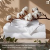 image:imageBedsure PureWoven 100 Washed Cotton Duvet Cover Set Queen Size 3PC  Linen Like Texture Percale Breathable Bedding Set for All Seasons Zipper Closure 8 Corner Ties Charcoal 90 X 9011  Bright White No Comforter