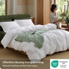 image:imageBedsure PureWoven 100 Washed Cotton Duvet Cover Set Queen Size 3PC  Linen Like Texture Percale Breathable Bedding Set for All Seasons Zipper Closure 8 Corner Ties Charcoal 90 X 9011  Bright White No Comforter