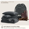 image:imageBedsure PureWoven 100 Washed Cotton Duvet Cover Set Queen Size 3PC  Linen Like Texture Percale Breathable Bedding Set for All Seasons Zipper Closure 8 Corner Ties Charcoal 90 X 9034  Slub Charcoal No Comforter