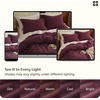 image:imageBedsure PureWoven 100 Washed Cotton Duvet Cover Set Queen Size 3PC  Linen Like Texture Percale Breathable Bedding Set for All Seasons Zipper Closure 8 Corner Ties Charcoal 90 X 9020  Burgundy No Comforter