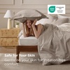 image:imageBedsure PureWoven 100 Washed Cotton Duvet Cover Set Queen Size 3PC  Linen Like Texture Percale Breathable Bedding Set for All Seasons Zipper Closure 8 Corner Ties Charcoal 90 X 9009  Tannish Linen Grey No Comforter
