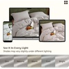 image:imageBedsure PureWoven 100 Washed Cotton Duvet Cover Set Queen Size 3PC  Linen Like Texture Percale Breathable Bedding Set for All Seasons Zipper Closure 8 Corner Ties Charcoal 90 X 9024  Light Grey No Comforter