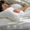 image:imageBedsure PureWoven 100 Washed Cotton Duvet Cover Set Queen Size 3PC  Linen Like Texture Percale Breathable Bedding Set for All Seasons Zipper Closure 8 Corner Ties Charcoal 90 X 9001  Natural White No Comforter