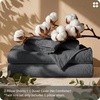 image:imageBedsure PureWoven 100 Washed Cotton Duvet Cover Set Queen Size 3PC  Linen Like Texture Percale Breathable Bedding Set for All Seasons Zipper Closure 8 Corner Ties Charcoal 90 X 9026  Charcoal No Comforter