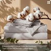 image:imageBedsure PureWoven 100 Washed Cotton Duvet Cover Set Queen Size 3PC  Linen Like Texture Percale Breathable Bedding Set for All Seasons Zipper Closure 8 Corner Ties Charcoal 90 X 9024  Light Grey No Comforter