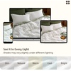 image:imageBedsure PureWoven 100 Washed Cotton Duvet Cover Set Queen Size 3PC  Linen Like Texture Percale Breathable Bedding Set for All Seasons Zipper Closure 8 Corner Ties Charcoal 90 X 9001  Natural White No Comforter