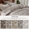 image:imageBedsure PureWoven 100 Washed Cotton Duvet Cover Set Queen Size 3PC  Linen Like Texture Percale Breathable Bedding Set for All Seasons Zipper Closure 8 Corner Ties Charcoal 90 X 9027  Natural No Comforter