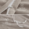 image:imageBedsure PureWoven 100 Washed Cotton Duvet Cover Set Queen Size 3PC  Linen Like Texture Percale Breathable Bedding Set for All Seasons Zipper Closure 8 Corner Ties Charcoal 90 X 9027  Natural No Comforter