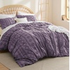 image:imageBedsure Queen Size Lilac Cooling Sheet Set and Boho Duvet Cover Set with Pillow Shams  All Seasons Bedding