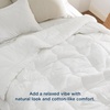 image:imageBedsure Twin XL Comforter  Twin XL Duvet Insert for All Season UltraSoft Quilted Down Alternative Comforter Blanket for Bed with 4 Tabs Machine Washabl Beige 68x92 inWhite
