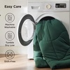 image:imageBedsure Twin XL Comforter  Twin XL Duvet Insert for All Season UltraSoft Quilted Down Alternative Comforter Blanket for Bed with 4 Tabs Machine Washabl Beige 68x92 inOlive Green