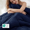 image:imageBedsure Twin XL Comforter  Twin XL Duvet Insert for All Season UltraSoft Quilted Down Alternative Comforter Blanket for Bed with 4 Tabs Machine Washabl Beige 68x92 inNavy
