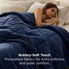 image:imageBedsure Twin XL Comforter  Twin XL Duvet Insert for All Season UltraSoft Quilted Down Alternative Comforter Blanket for Bed with 4 Tabs Machine Washabl Beige 68x92 inNavy