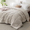 image:imageBedsure Twin XL Comforter  Twin XL Duvet Insert for All Season UltraSoft Quilted Down Alternative Comforter Blanket for Bed with 4 Tabs Machine Washabl Beige 68x92 inLinen