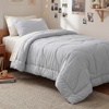 image:imageBedsure Twin XL Comforter  Twin XL Duvet Insert for All Season UltraSoft Quilted Down Alternative Comforter Blanket for Bed with 4 Tabs Machine Washabl Beige 68x92 inLight Grey