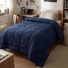 image:imageBedsure Twin XL Comforter  Twin XL Duvet Insert for All Season UltraSoft Quilted Down Alternative Comforter Blanket for Bed with 4 Tabs Machine Washabl Beige 68x92 inNavy