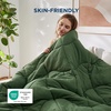 image:imageBedsure Twin XL Comforter  Twin XL Duvet Insert for All Season UltraSoft Quilted Down Alternative Comforter Blanket for Bed with 4 Tabs Machine Washabl Beige 68x92 inOlive Green