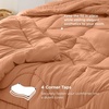 image:imageBedsure Twin XL Comforter  Twin XL Duvet Insert for All Season UltraSoft Quilted Down Alternative Comforter Blanket for Bed with 4 Tabs Machine Washabl Beige 68x92 inBurnt Orange