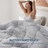 image:imageBedsure Twin XL Comforter  Twin XL Duvet Insert for All Season UltraSoft Quilted Down Alternative Comforter Blanket for Bed with 4 Tabs Machine Washabl Beige 68x92 inLight Grey