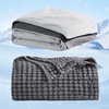 image:imageBedsure Cooling Blankets for Hot Sleepers Grey 90x90 amp Cooling Waffle Blanket Dark Grey 104x90