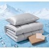 image:imageBedsure Cooling Comforter Bundle Cooling Pillow Cases for Hot Sleepers with DualSided Cool Tech 2 Pack HA amp Ceramides Infused Silky Cooling Pillowcases Soft for Skin amp Hair Grey Twin amp Standard